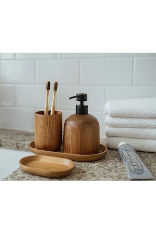 Primanova Alessi 4 Lü Banyo Seti D-s21272 Ahşap