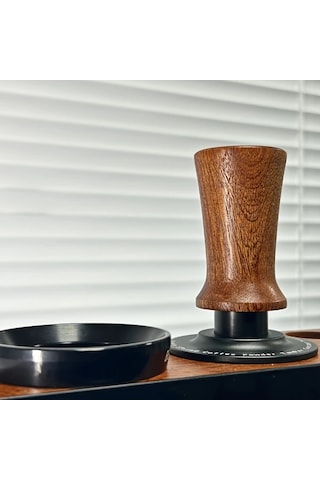 Motion003 Bearr Chabili Katı Ahşap Çift Yay Kahve Presi 58.35mm Sabit Basınç 30ıb Otomatik Adaptif Derinlik Espresso Tamper Ahşap