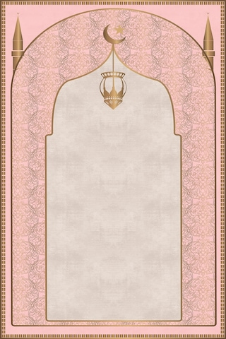 Pembe Namazlık Seccade Kaymaz Taban Süngerli Diz Ağrıtmaz