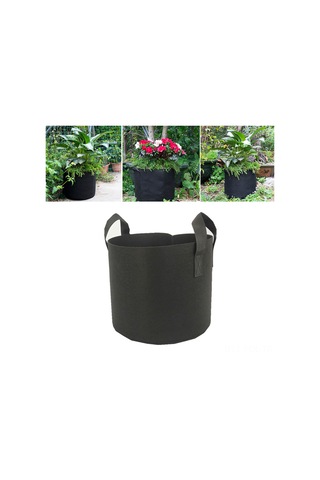 Padalink Siyah Doku Bitki Yetiştirme Çantaları - Sebze Fidanı Bahçe Bitkileri İçin 5 Adet 25x25x30cm