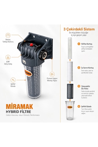 Miramak Hybrid Filtre Tek Gövde 3 Çekirdekli Sistem