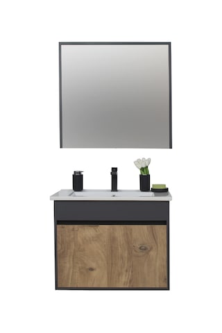 Aras Tk. Asma Alt+üst+lavabo Antrasit/atlantik Çam 55 Cm