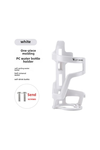 Qingmipy Bisiklet Su Flasörü Tutucu - Dağ Bisikleti Ve Yol Bisikleti İçin Güvenli Montajlı Dayanıklı Malzeme, Kolay Kurulum Beyaz Beyaz