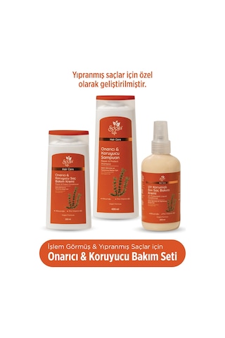 Selesta Life Atkuyruğu Bitki Özü Ve Provitamin B5 Özlü 3'lü Onarıcı & Koruyucu Saç Bakım Seti Yıpranmış Saçlar