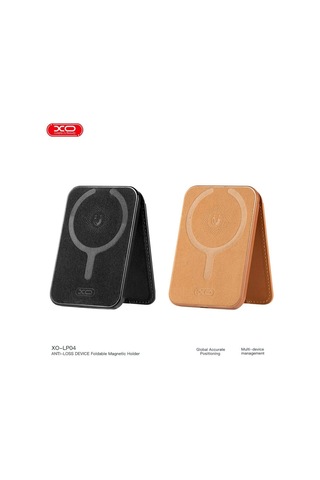 Xo Lp04 Airtag Uyumlu Magsafe Katlanabilir Kartlık Mini Cüzdan Pratik Stant Akıllı Aksesuar