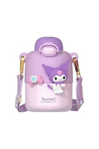 Didadodo Çocuk Paslanmaz Küçük Mor Sürahi Su Kabı - 430ml Karikatür Isıtıcısı Koyu Mor Koyu Mor