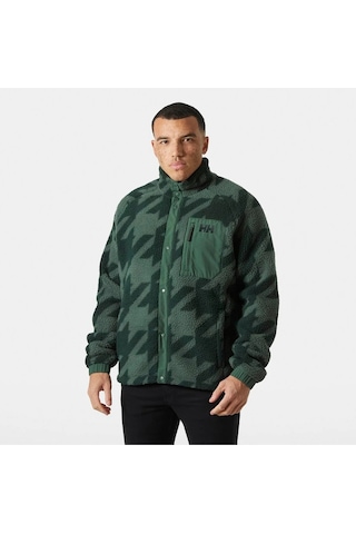 Helly Hansen Panorama Printed Pile Snap Erkek Yşl Yeşil