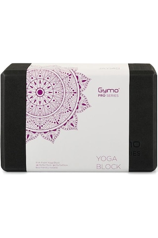 Gymo Pro Series Büyük Boy Yoga Blok Siyah