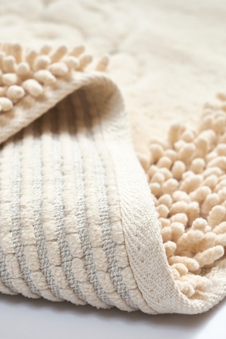 Tiffany 2'li Pamuklu Klozet Takımı, Vizon Banyo Paspas Seti 60 x 100 / 50 x 60 CM Vizon