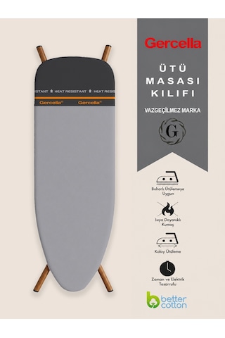 Optimum Plus Xxl 162x60cm Ütü Masası Bezi Örtüsü Kılıfı Gri-turuncu