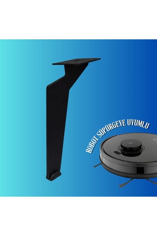 17 Cm Metal Tabanca Ayak Koltuk Ayağı Mobilya Ayağı Ünite Ayağı Konsol Ayağı Puf Berjer Ayağı Siyah