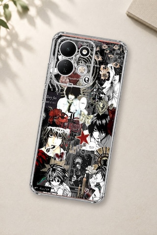 Redmi 17 4g/5g Uyumlu Death Note Kolaj Tasarımlı Baskılı Silikon Kılıf