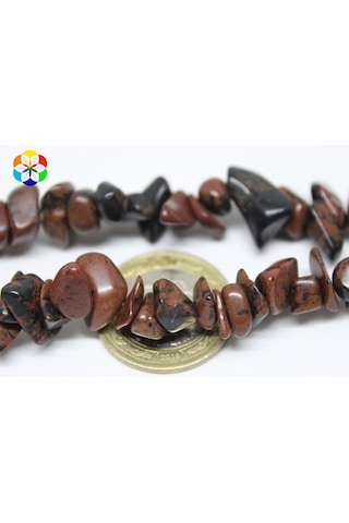Kahverengi Obsidyen Taşı Doğal Küçük Taşlar Dizi