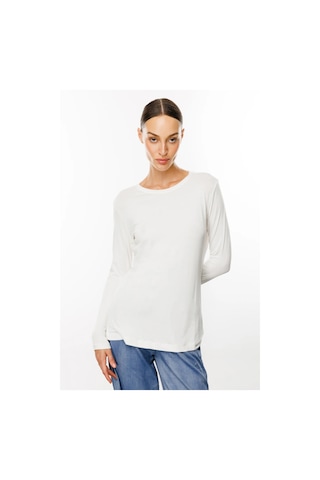 On Fashion Uzun Kol Kadın Basic Bluz 25y.on.blz.51303.01 Ekru