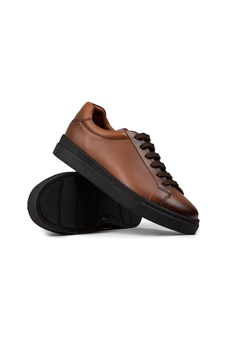 Deery Erkek Hakiki Deri Taba Renk Sneaker Ayakkabı - 02018mtbac01 Taba