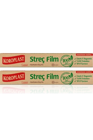 Koroplast Doğal Streç Film 25 Mt X 2 Paket