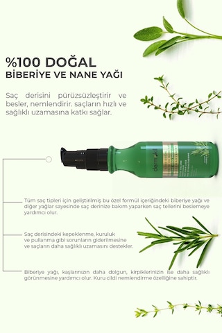 Dermokil %100 Doğal Biberiye Ve Nane Yağı 75 Ml