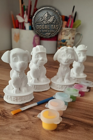 Paw Patrol 4'lü Set Taş Biblo Çocuk Boyama Etkinliği Paw Patrol 4'lü Set Taş Biblo Çocuk Boyama Etkinliği