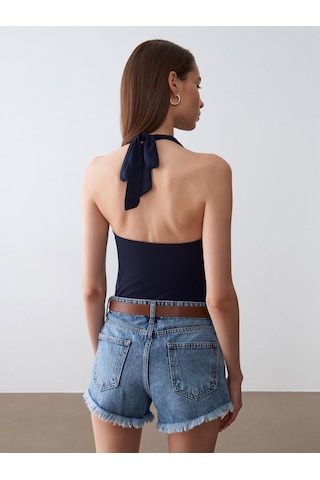 Dilvin 32973 Degaje Yaka Top-k.lacivert
