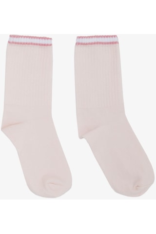 Artı Kız Çocuk Soket Çorap Çizgili 7-14 Yaş, Pembe-pembe Pembe