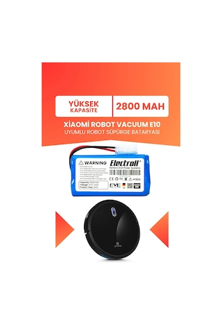 Xiaomi Robot Vacuum E10 Uyumlu Batarya Yüksek Kapasite 2800mah Robot Süpürge Bataryası - B112
