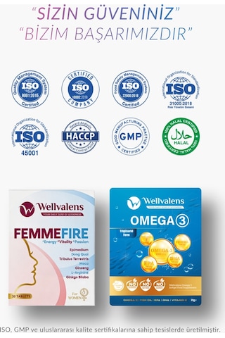 Kadınlara Özel Destek Paketi Omega 3 30 Softjel + Femmefire 30 Tablet