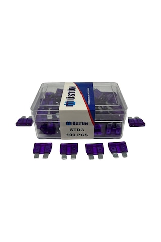 Standart Bıçak Sigorta 3 Amper 100 Adet Standart Boy Oto Sigorta