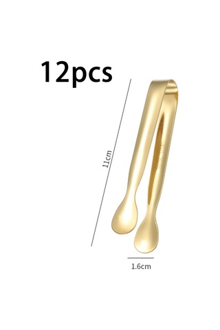 Paslanmaz Çelikten Yapılmış Şeker Ve Buz Maşası, Altın