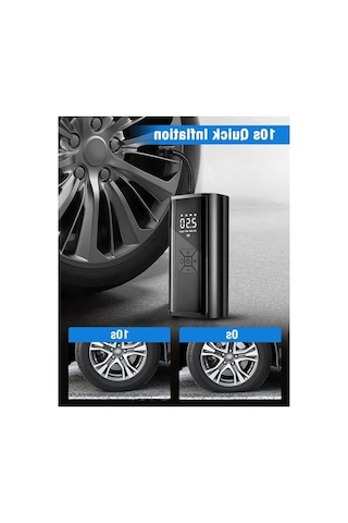 Şarjlı Lastik Şişirme Kompresörü, Lcd Ekranlı Basınç Takibi
