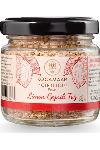 Kocamaar Çiftliği Limon Çeşnili Tuz Sarımsak Kekik Şili Biberi 70 G