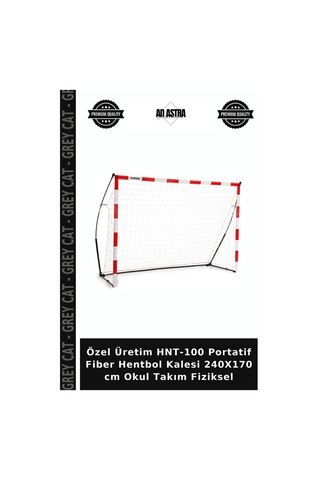 Özel Üretim Hnt-100 Portatif Fiber Hentbol Kalesi 240x170 Cm Okul Takım Fiziksel Çok Renkli