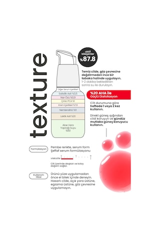 Derma Factory %20 AHA Peeling Serum Yıkanan Form Akne, Leke ve Arındırıcı Derma Factory Red Acne Peel 30 ML