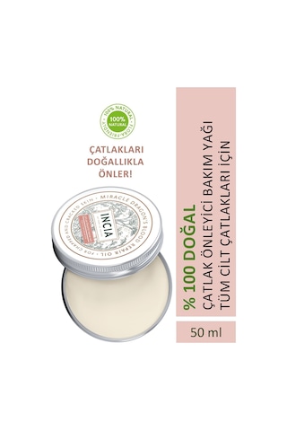 INCIA %100 Doğal Çatlak Önleyici Yağ Tüm Cilt Çatlakları İçin Organik Dirsek Topuk Vegan 50 ML