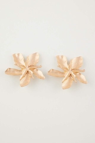 Defacto Kadın Çiçek Motifli Mat Gold Küpe E1290axnsgd1 Diğer