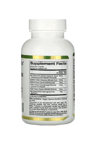 California Gold Nutrition Silymarin Milk Thistle Liv52 120 Caps
