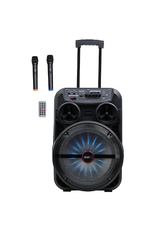 Midex 280 Watt Portatif Taşınabilir Karaoke Eğlence Mikrofonlu Ses Sistemi Mxr-280 Bluetooth Kayıt Usb Şarjlı