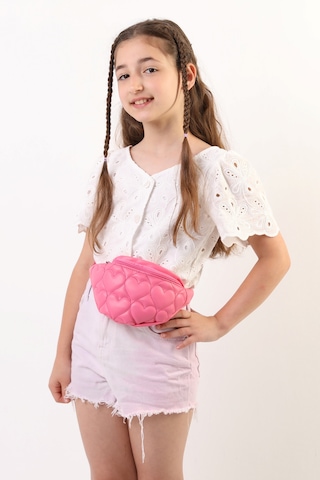 İcone Bag Icone Çocuk Kalp Kapitone Detaylı Bel Çantası Gümüş