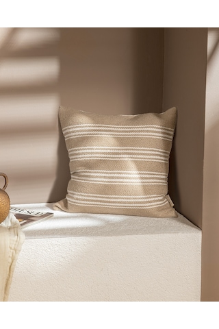 Madame Coco Eze Jüt Kırlent Kılıfı - Naturel/krem - 45x45 Cm Çok Renkli