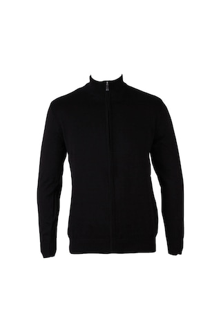 Trender Siyah Erkek Hırka Fermuarlı Siyah