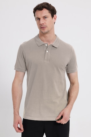 Tudors Slim Fit Dar Kesim %100 Pamuk Erkek Polo Yaka Gri Tişört-46190 Gri