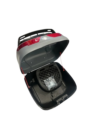 Motosiklet Arka Çantası Gri 40 Litre Full Topcase Motor Çanta Sl-40