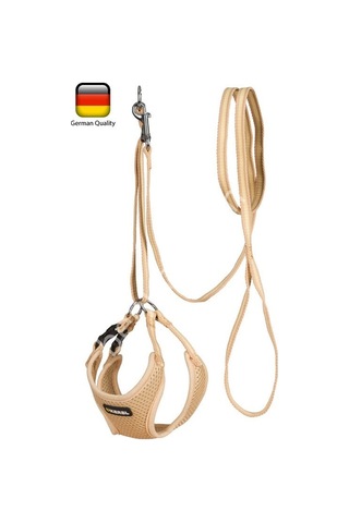 Yavru Köpek Tasması Puppy Harness 30 - 50 Cm Bej