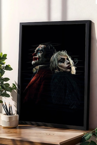 Joker Harley Quinn Portre Çerçeveli Tablo - Estetik Poster