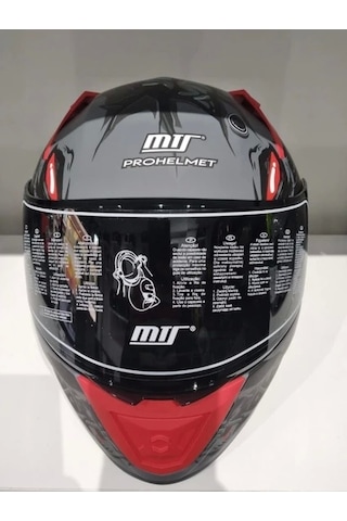 Mts Kask Mts Pro 801 Dreaka Güneş Gözlüklü Motosiklet Kaskı Antrasit - Kırmızı