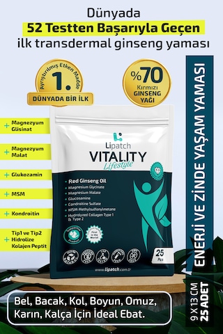Lipatch Vitaiıty Life Style Zindelik ve Denge Bandı 25'li