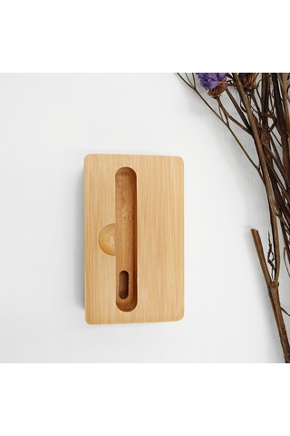 Mufunye Sarışın Karbonlu Bambü Telefon Tutucu: Fiziksel Ses Geliştirici Fonksiyonlu, Modern Tasarım, Geniş Telefon Boyutu Desteği