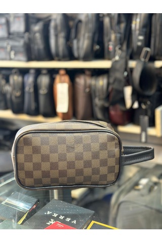 Trg Polo Kahve Dama Desen El Portföy Çanta Kahverengi