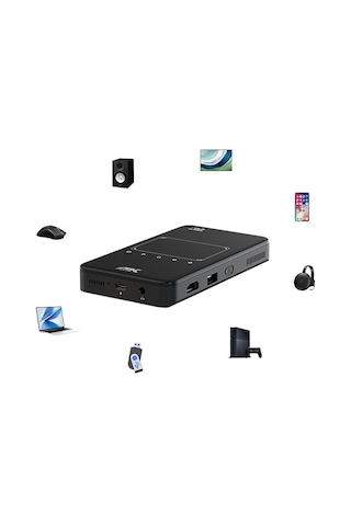İdragon S90 Mini Taşınabilir Dlp Projeksiyon Cihazı, Android 9, 100 Ansı, Wifi, Bluetooth, Dahili Bataryalı Cep Projektörü