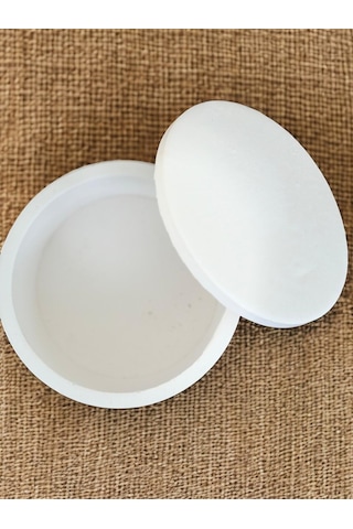 Kapaklı Dekoratif Yuvarlak Saklama Kutusu, Yuvarlak Obje, Ev Dekoru