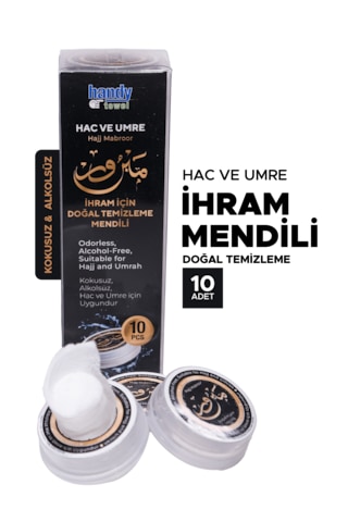 Handytowel İhram İçin Doğal Temizleme Mendili, Hac - Umre Alko...